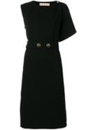 Marni Asymmetric Shoulder Dress - Black