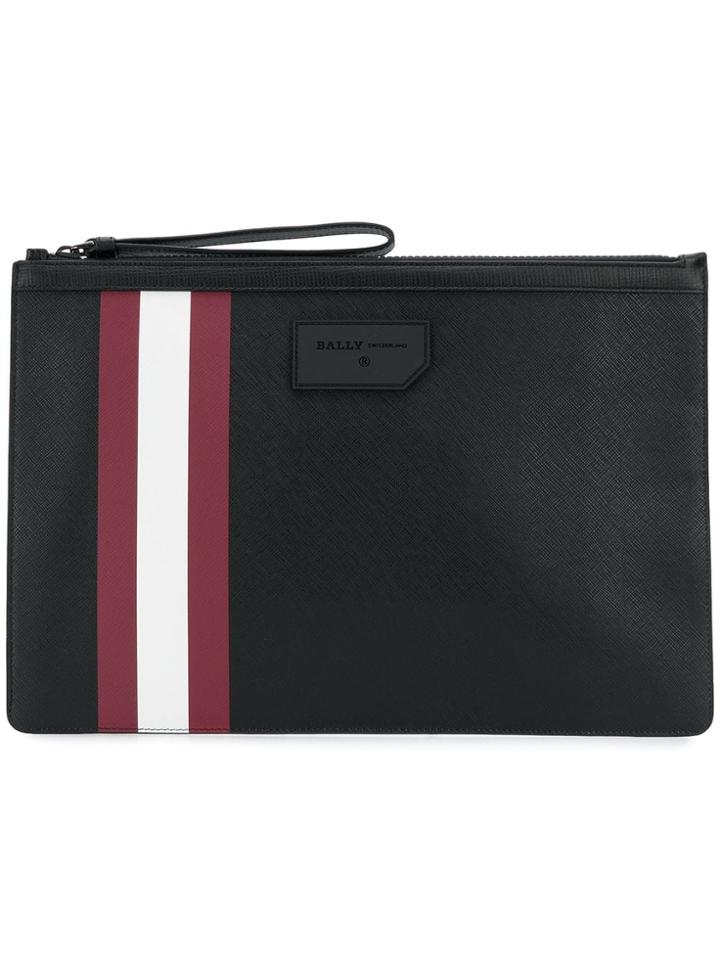 Bally Stripe Detail Clutch Bag - Black
