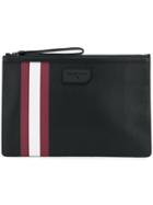 Bally Stripe Detail Clutch Bag - Black