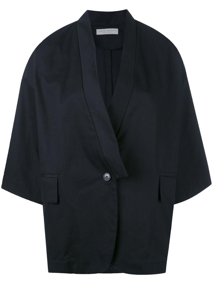 Lucio Vanotti Wide Sleeve Blazer - Black