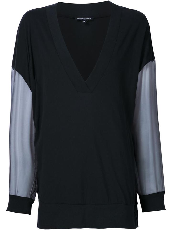Ann Demeulemeester Sheer Sleeve Sweatshirt
