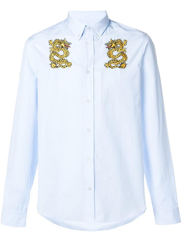 Kenzo Embroidered Snake Shirt - Blue