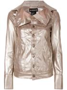 Ann Demeulemeester Oversized Collar Jacket - Metallic