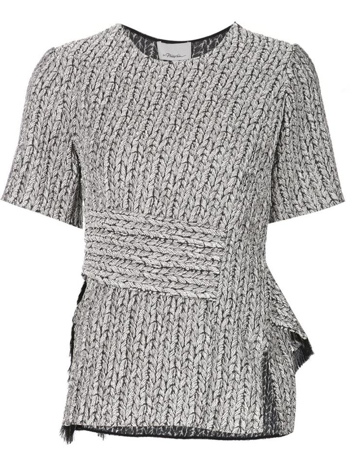 3.1 Phillip Lim Asymmetric Chunky Knit Top