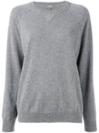 N.peal Knitted Long Sleeve Sweatshirt, Women's, Size: Medium, Grey, Cashmere
