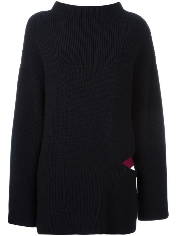 Stella Mccartney Oversize Asymmetrical Jumper, Women's, Size: 42, Blue, Silk/polyamide/spandex/elastane/virgin Wool