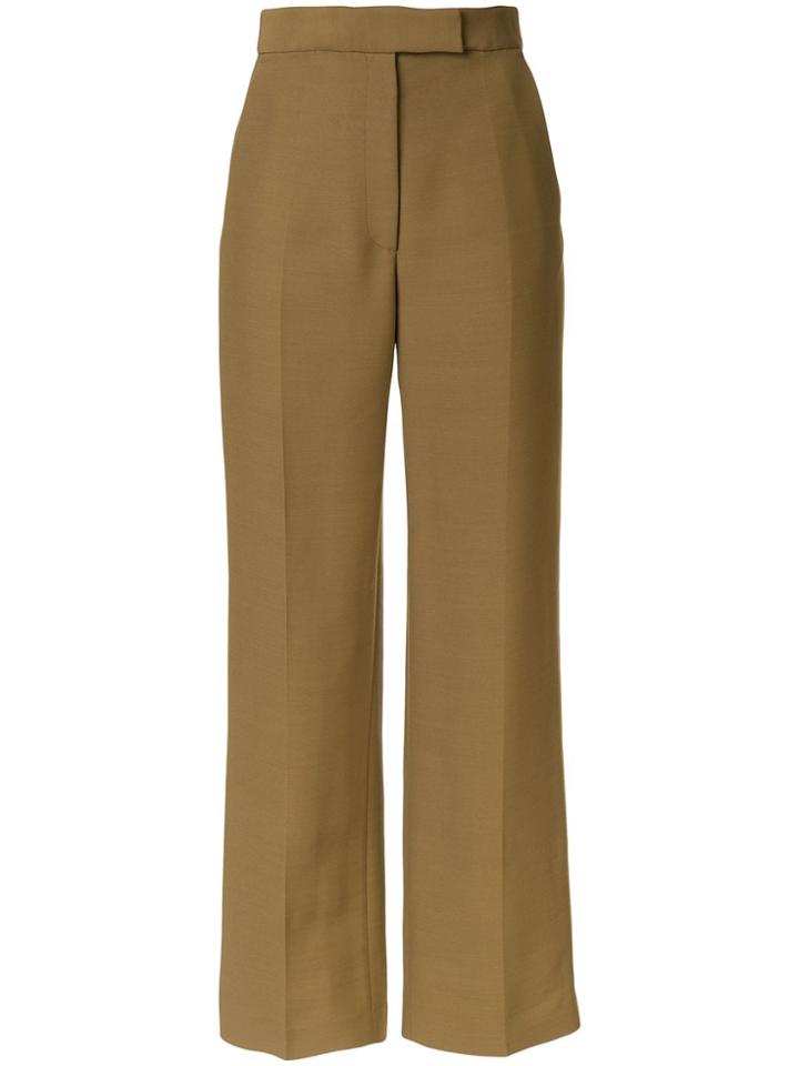 Partow Tailored Straight Leg Trousers - Yellow