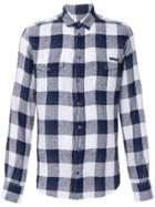 Dolce & Gabbana Checked Snap Fastened Shirt - Blue