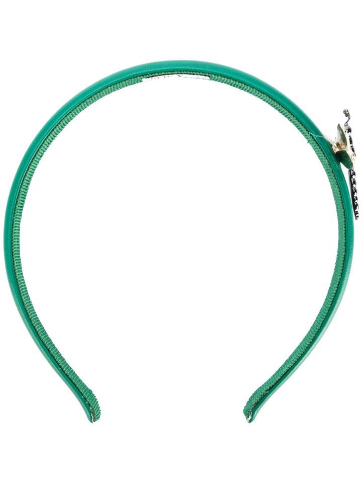 Red Valentino Dragonfly Detail Headband - Green