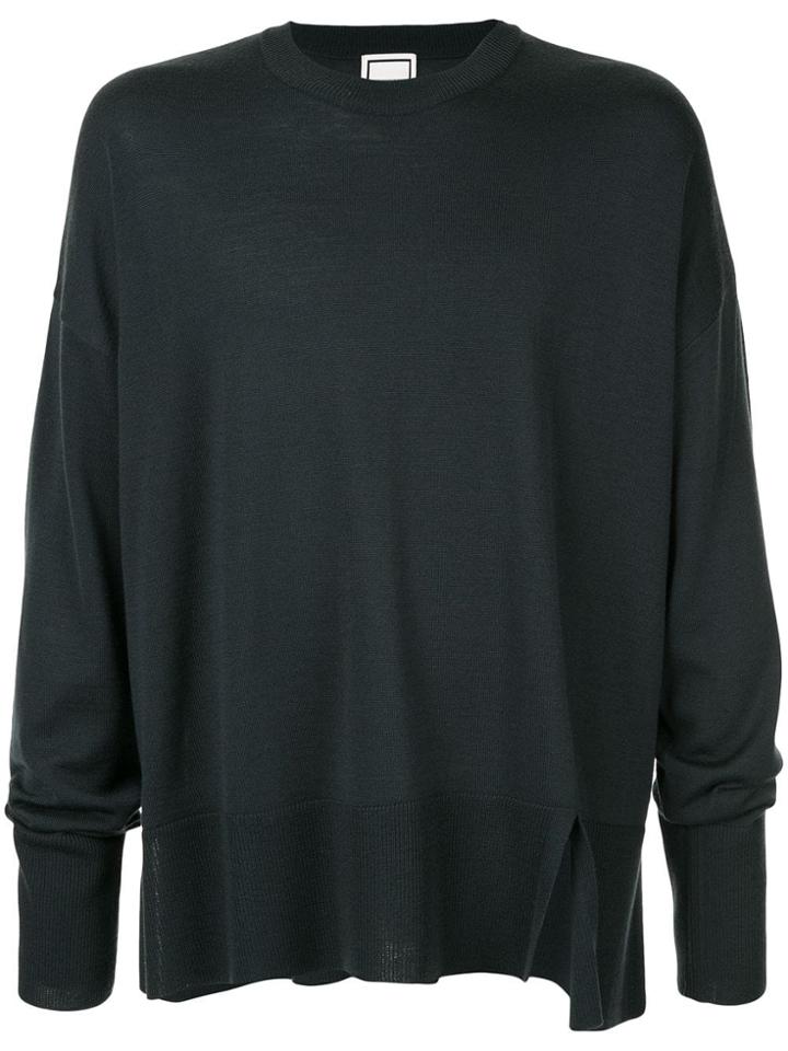 Wooyoungmi Side Slit Oversized Sweater - Green