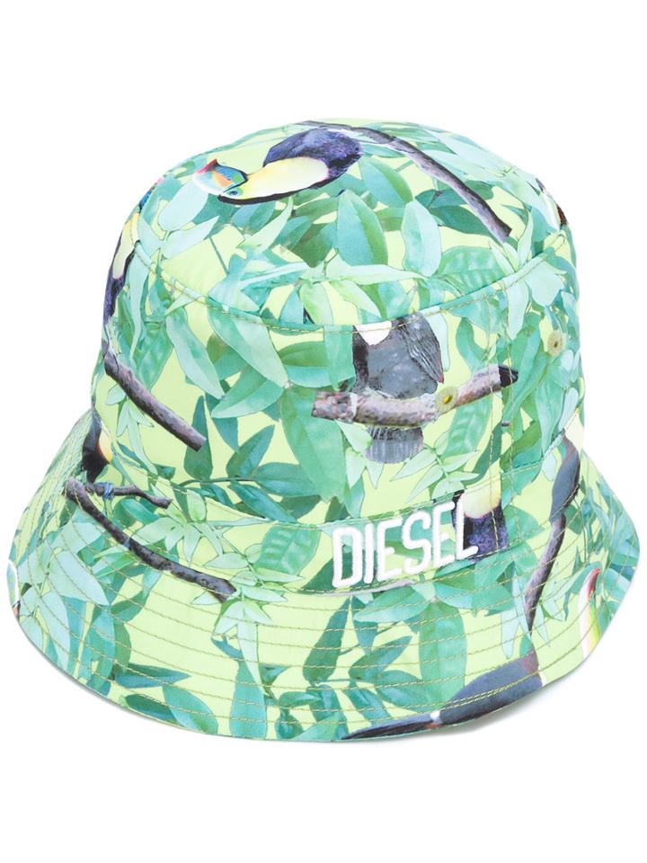 Diesel Kids - Printed Sun Hat - Kids - Cotton/polyester - 50 Cm, Green
