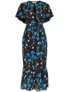 Borgo De Nor Margarita Floral Print Midi Dress - Black