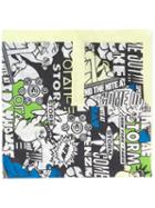 Kenzo New York City Comic Print Scarf, Women's, Yellow, Silk/cotton