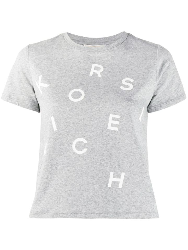Michael Kors Collection Logo Printed T-shirt - Grey