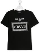 Young Versace Teen Logo Stamp T-shirt - Black