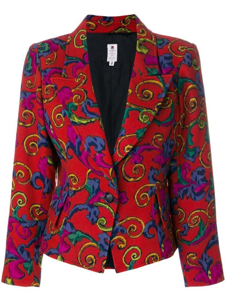Emanuel Ungaro Pre-owned Abstract Floral Blazer - Red