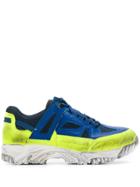 Maison Margiela Distressed Lace-up Sneakers - Blue