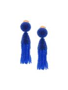 Oscar De La Renta Tassel Drop Earrings - Blue