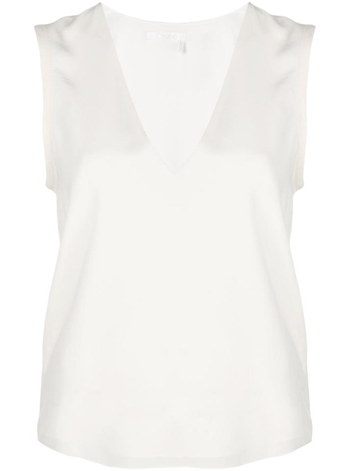Chloé Crêpe De Chine Shell Top - Nude & Neutrals