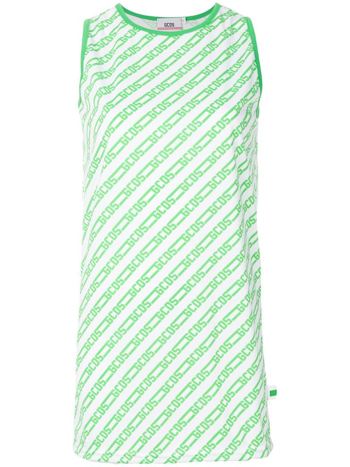 Gcds Logo Print Vest Top - Green