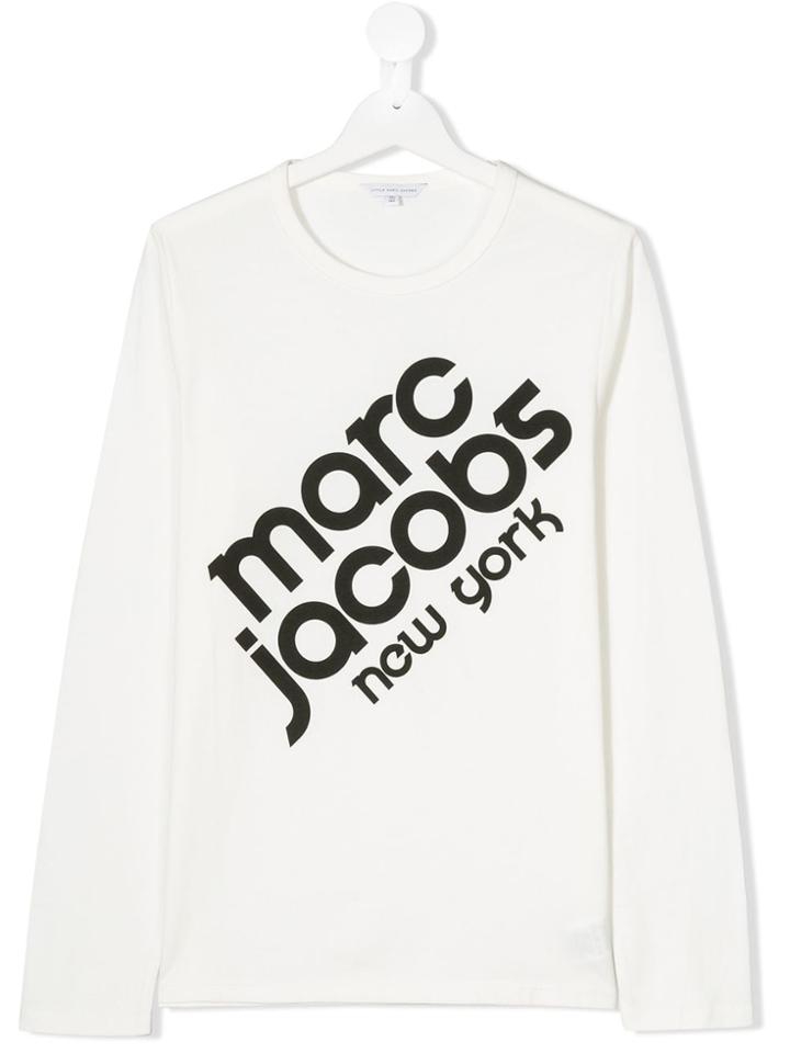 Little Marc Jacobs Teen Branded T-shirt - White