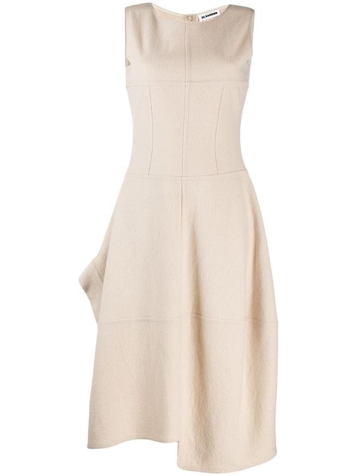Jil Sander Asymmetric Dress - Neutrals
