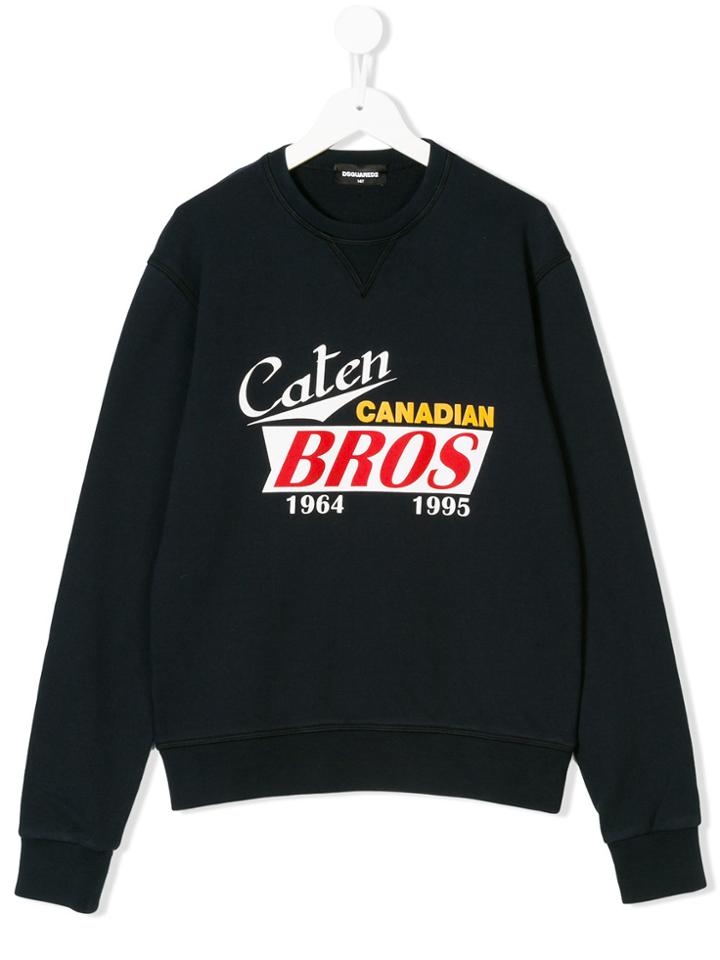Dsquared2 Kids Canadian Print Sweatshirt - Blue