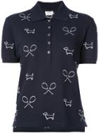 Thom Browne Printed Polo Shirt - Blue