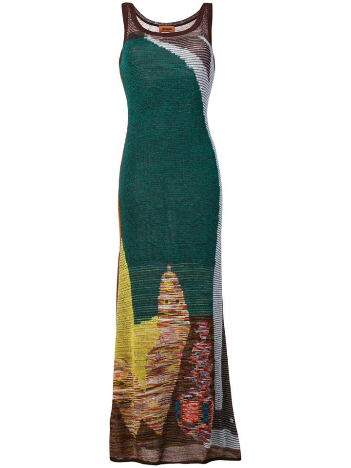 Missoni Long Sleeveless Dress - Green
