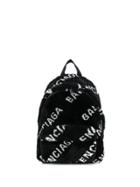 Balenciaga Everyday S Faux-fur Logo Backpack - Black