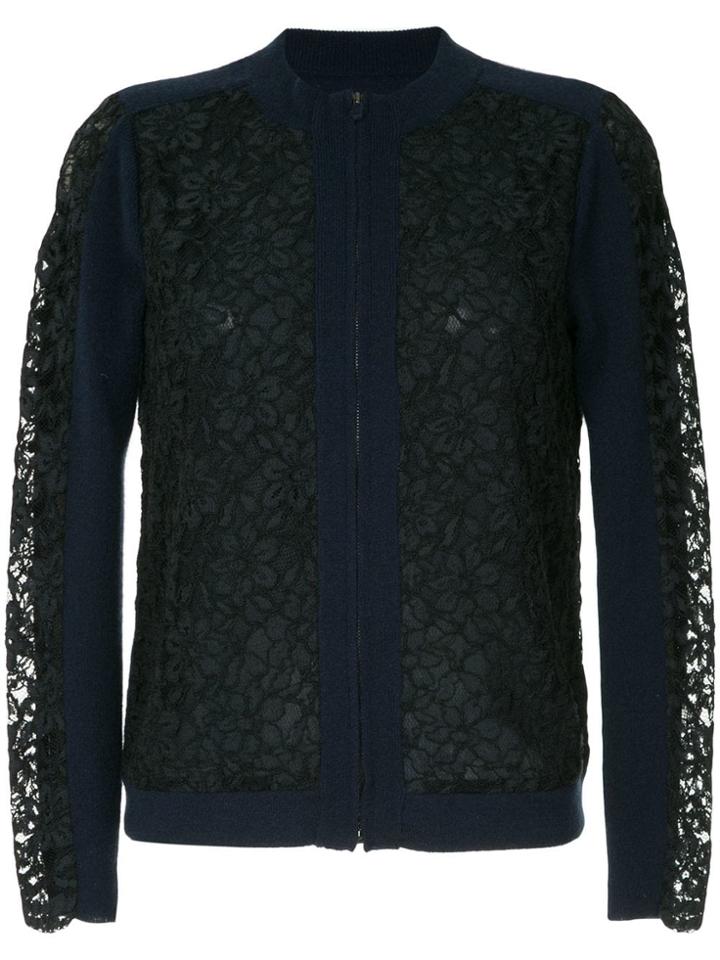 Onefifteen Lace Panel Sweater - Blue