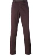 Armani Collezioni Slim-fit Chinos, Men's, Size: 48, Red, Cotton/spandex/elastane
