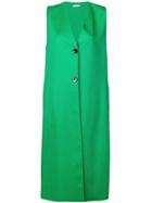 Jil Sander Sleeveless Longline Coat - Green