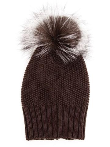 Inverni Fur Bobble Beanie