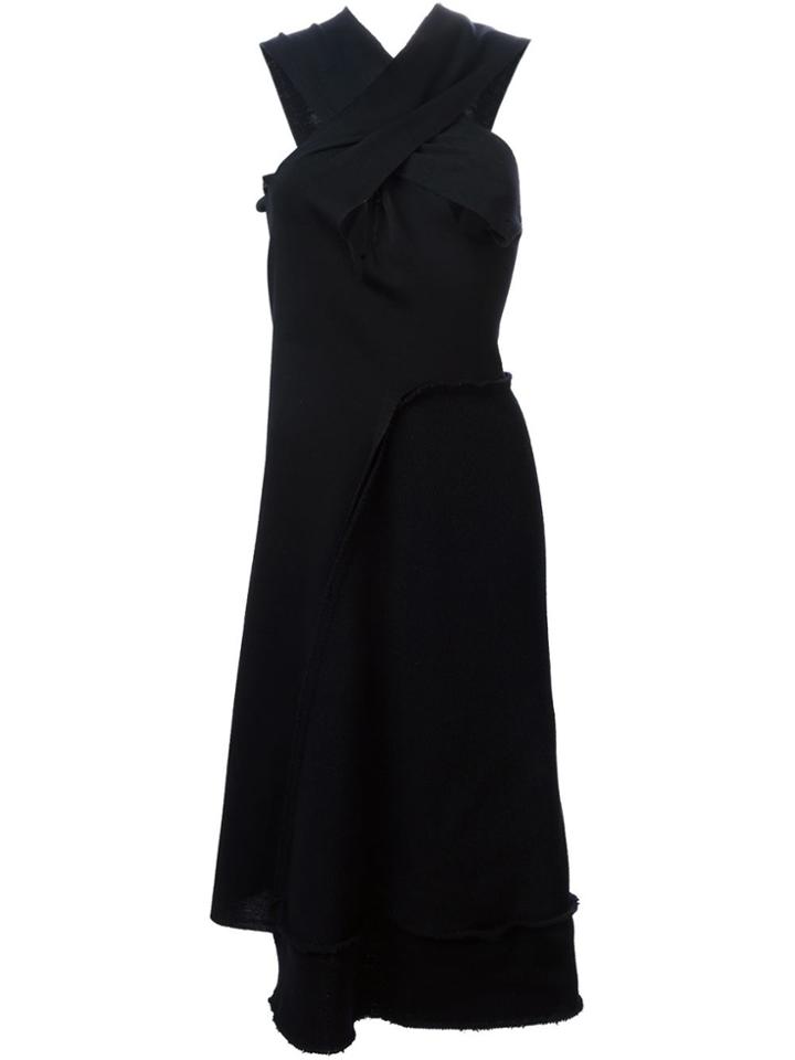 Comme Des Garçons Vintage Crossed Strap Jersey Dress - Black