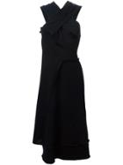 Comme Des Garçons Vintage Crossed Strap Jersey Dress - Black