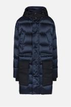 Ami Alexandre Mattiussi Oversized Padded Coat, Men's, Size: Xs, Blue, Polyamide/polyester/acetate