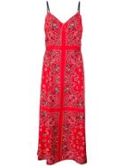 Alexander Wang Leather Trimmed Dress - Red
