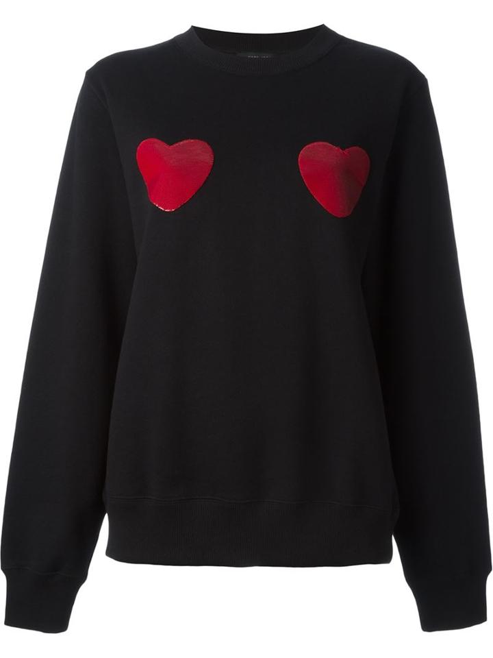 Marc By Marc Jacobs Sequin Heart Patch Sweatshirt