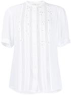 Michael Michael Kors Flower Embroidered Top - White