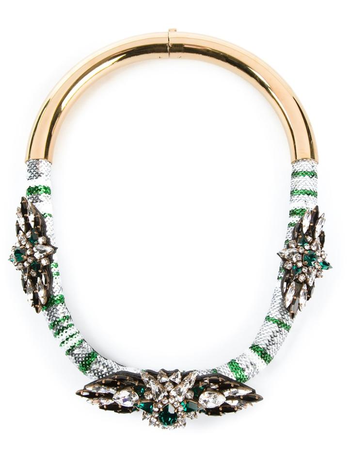 Shourouk 'mamba' Necklace - Green