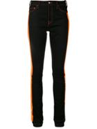 Palm Angels Skinny Jeans With A Side Stripe - Black