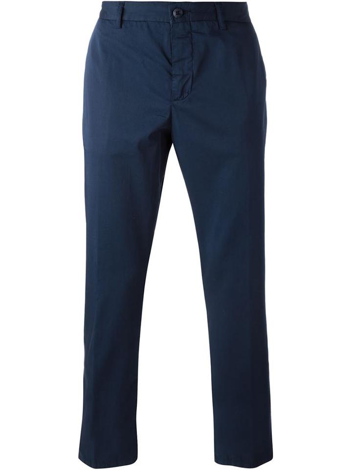 Etro Chino Trousers, Men's, Size: 46, Blue, Cotton