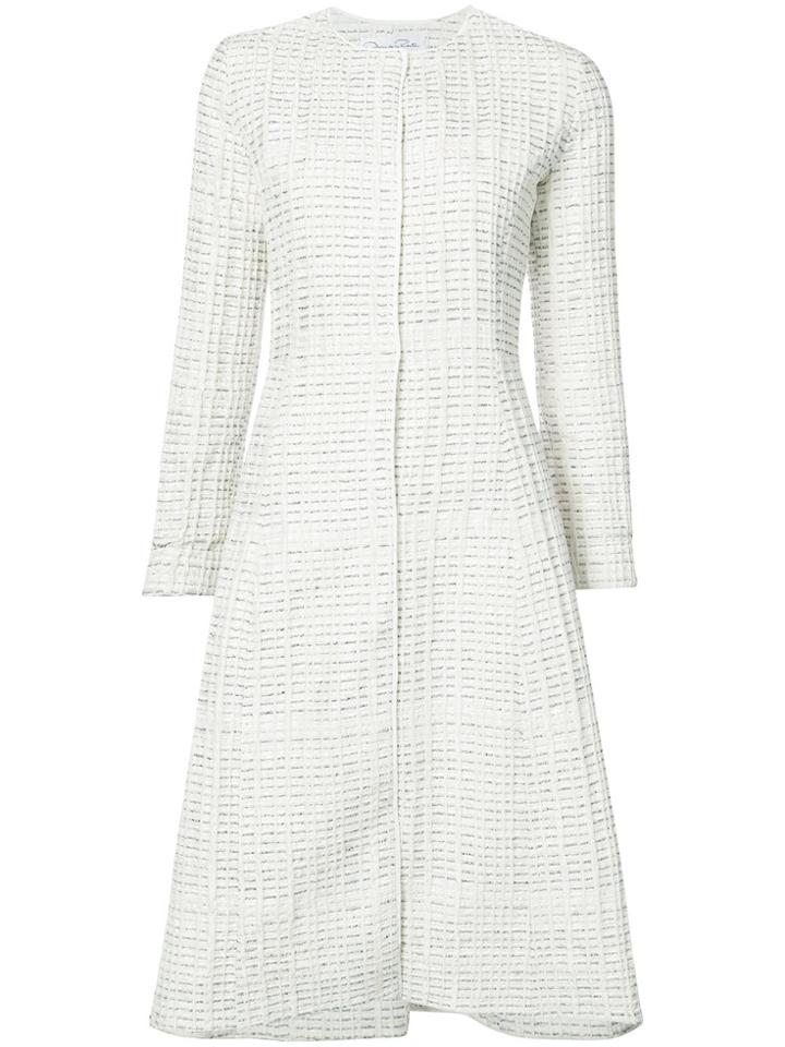 Oscar De La Renta Textured Coat - White