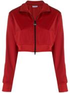 Chiara Ferragni Rosso Cropped Sports Jacket - Red