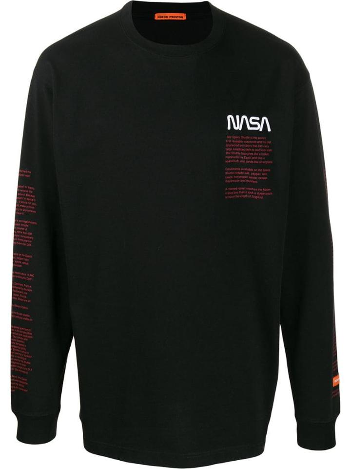 Heron Preston 'nasa' Print Sweatshirt - Black