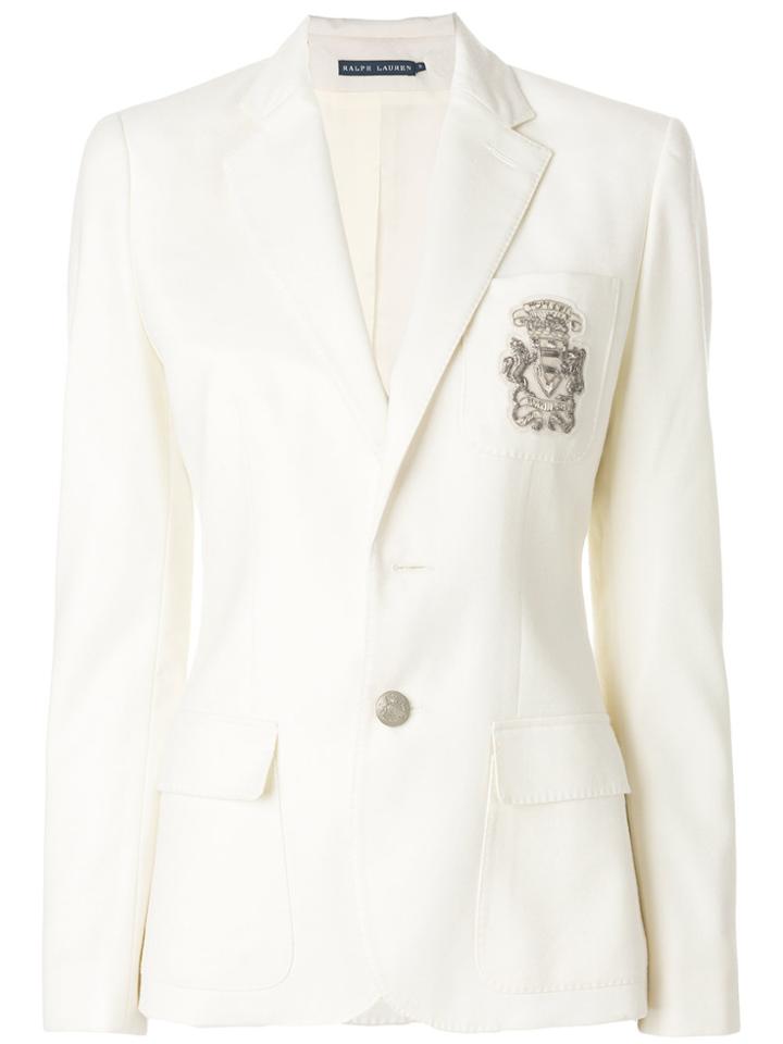 Polo Ralph Lauren Embroidered Badge Blazer - Nude & Neutrals