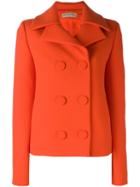 Emilio Pucci Double Breasted Blazer, Women's, Size: 44, Yellow/orange, Silk/cupro/virgin Wool