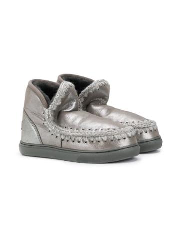 Mou Kids Teen Eskimo Sneakers - Silver