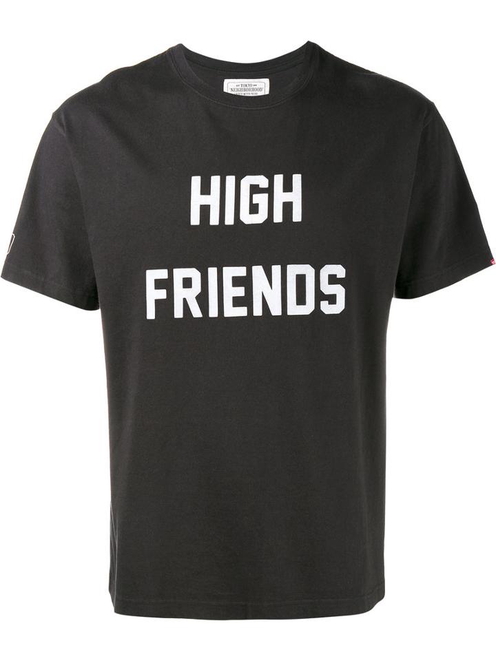 Neighborhood X Fuct Ssdd Cotton T-shirt With Contrasting Print, Men's, Size: Large, Black, Cotton